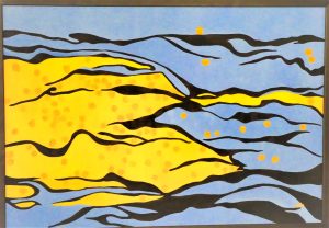 Landschaft Gelb Blau